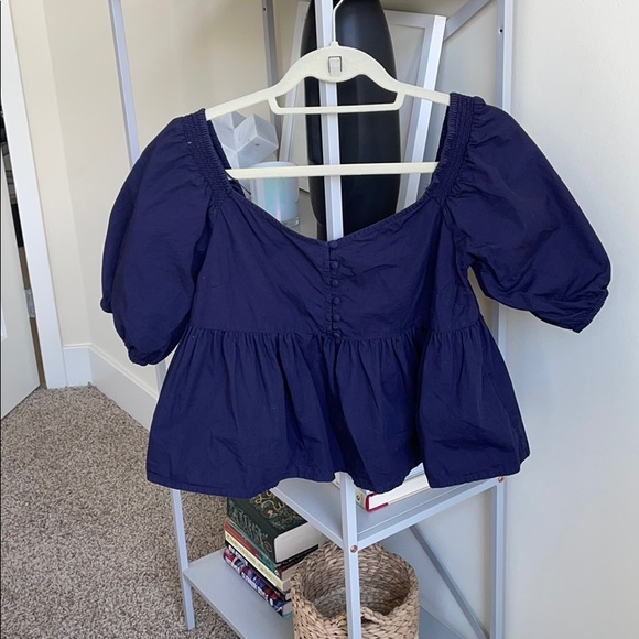 FREE PEOPLE Puff Sleeve Blouse - Picture 1 of 4